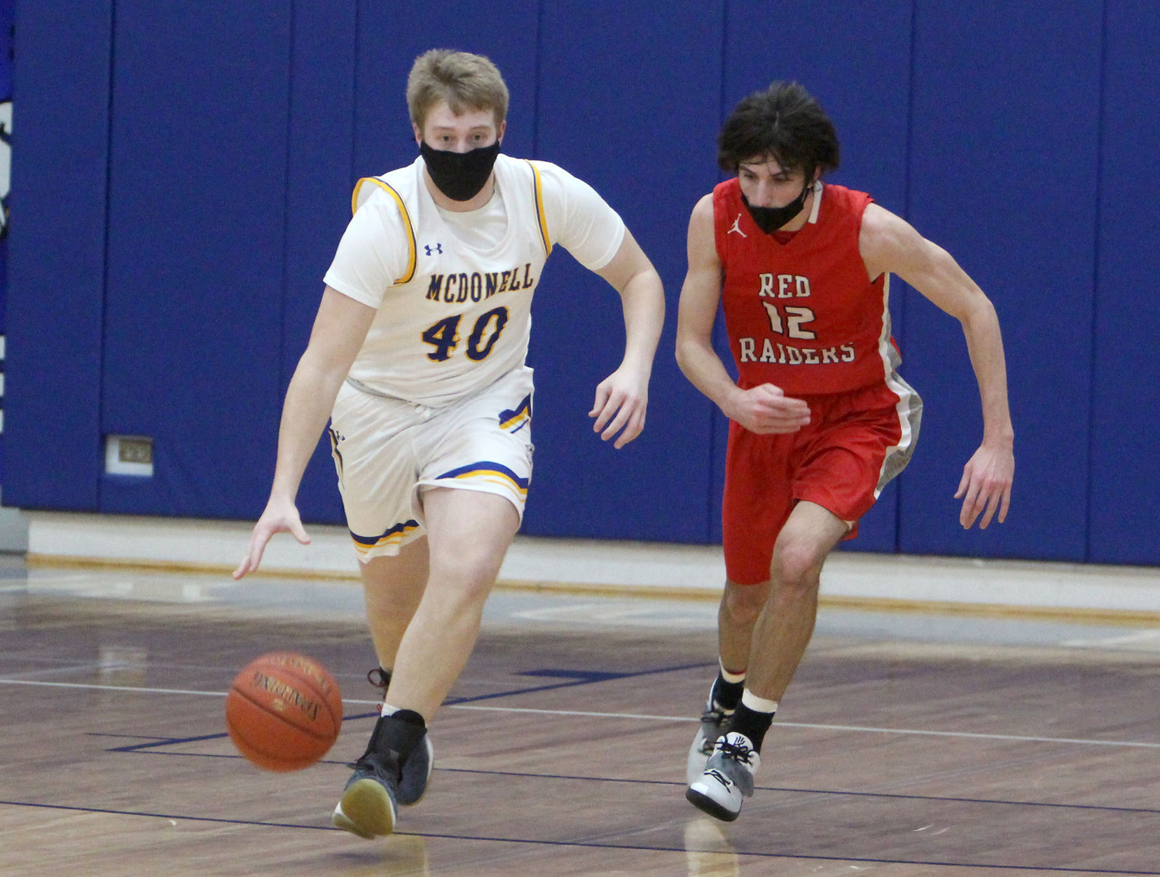 Bruce at McDonell boys basketball 2-19-21